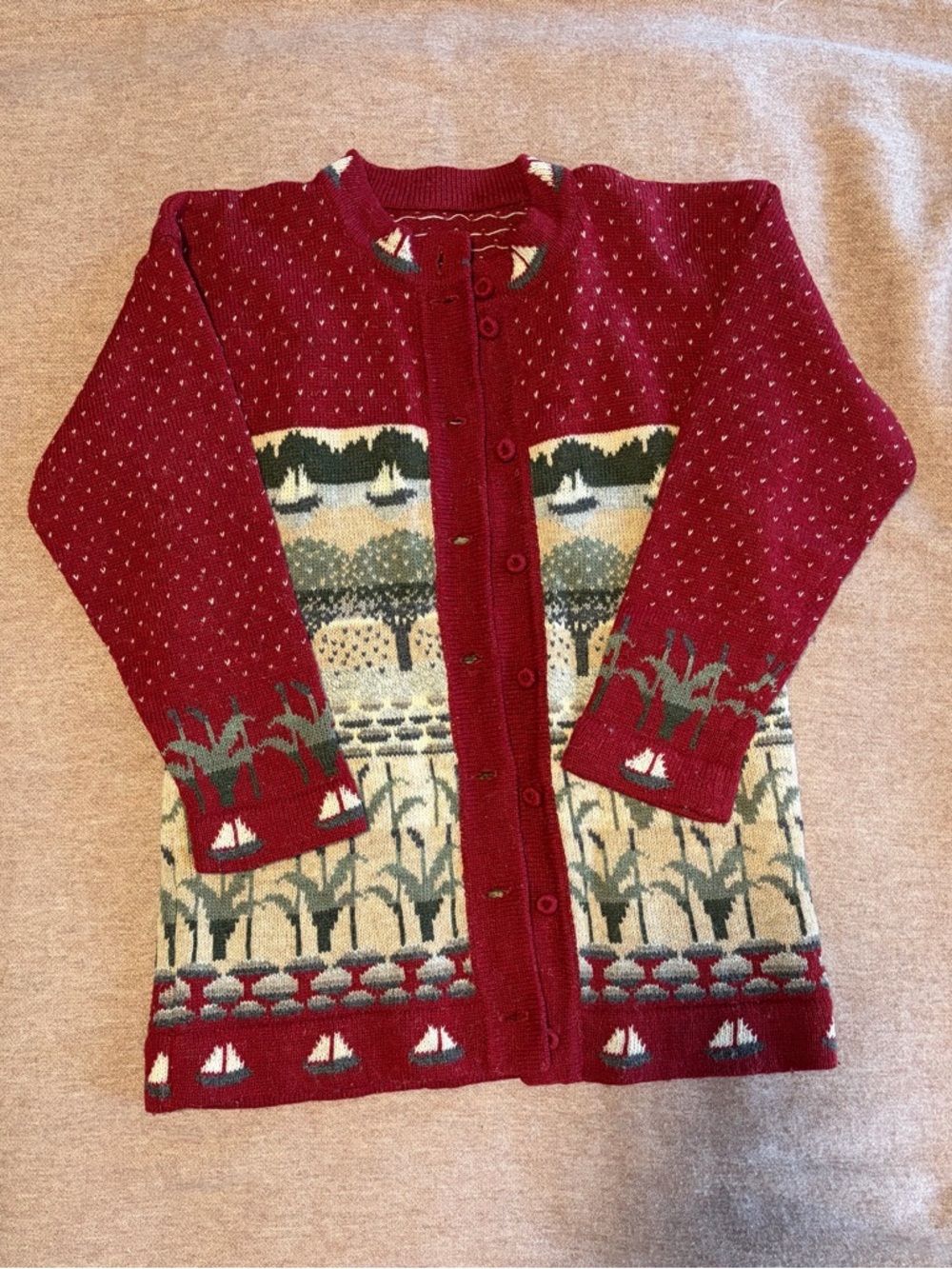 Vintage wool hand knit sweater